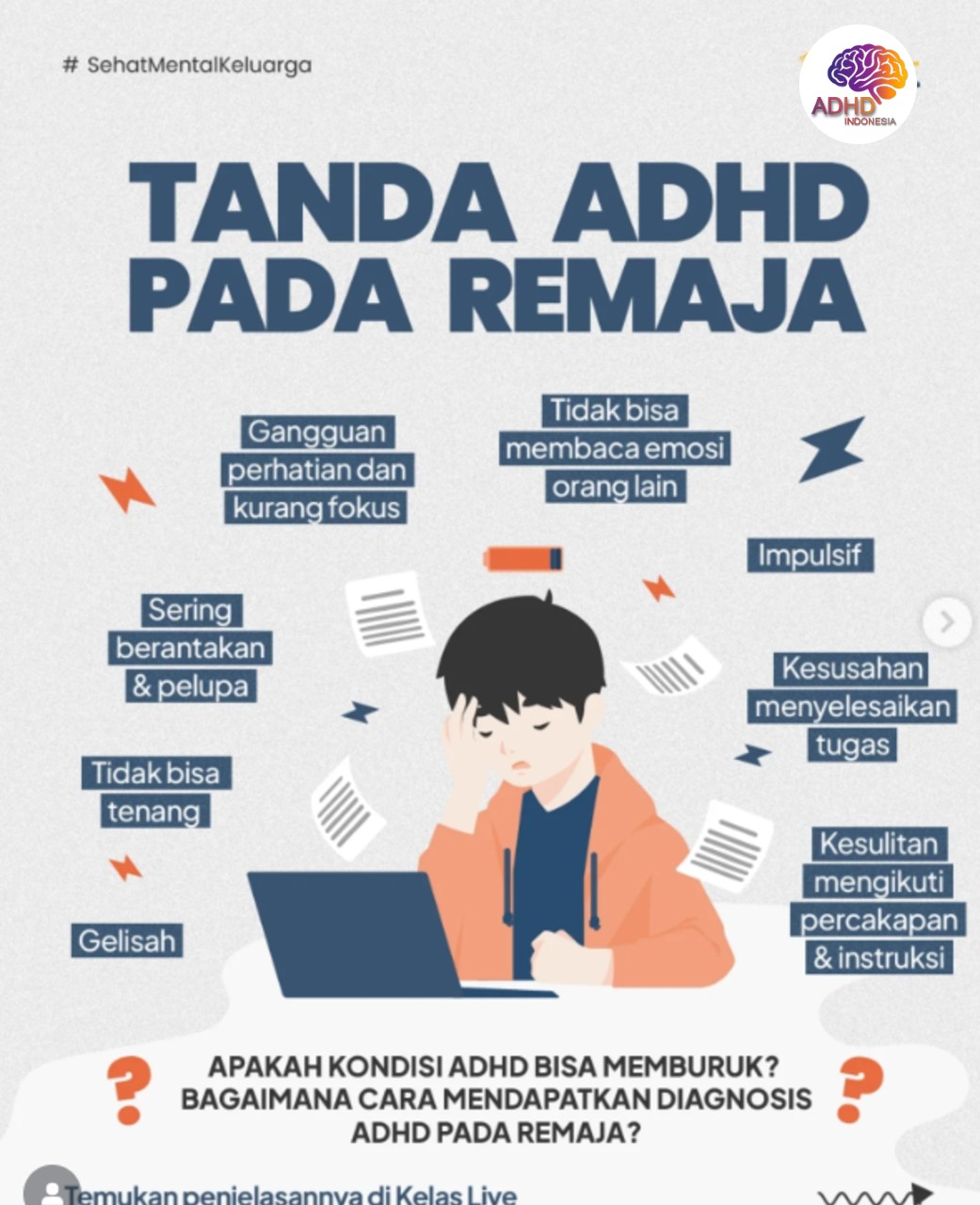 Screening ADHD Non-Diagnostik: Edukasi Awal bagi Orang Tua di Kota Metro